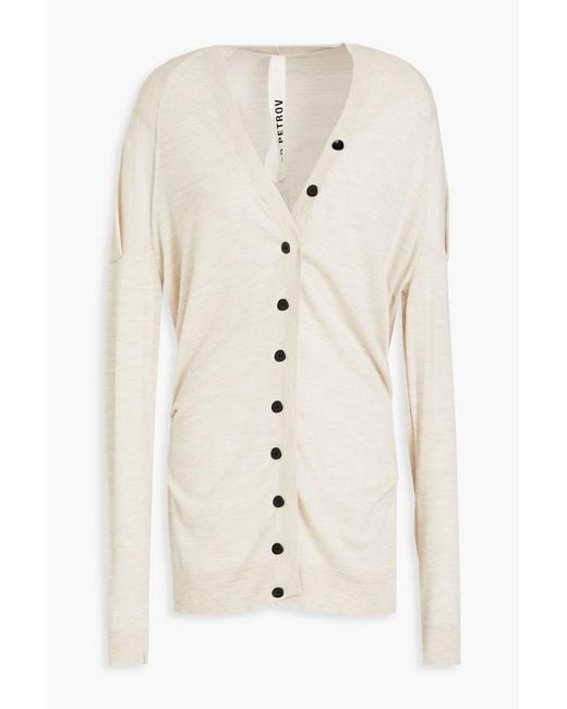 Petar Petrov Natural Nari Mélange Merino Wool Cardigan