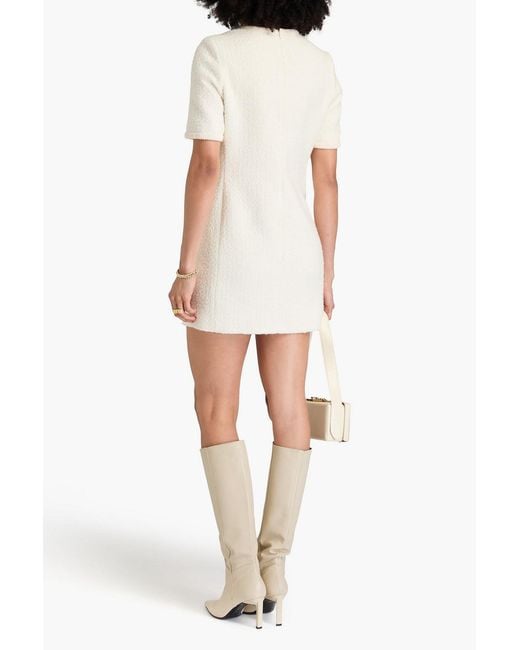 Claudie Pierlot White Tweed Mini Dress