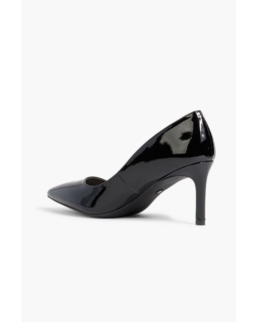 Stuart Weitzman Black Dancer 75 Patent-Leather Pumps