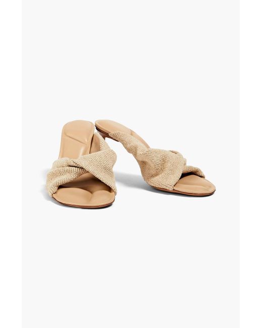 Jacquemus Natural Bagnu Twisted Terry Mules