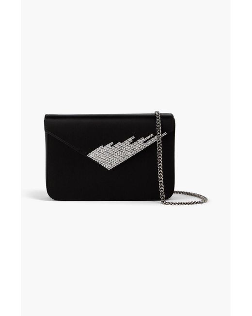 Giuseppe Zanotti Black Iveery Satin Clutch