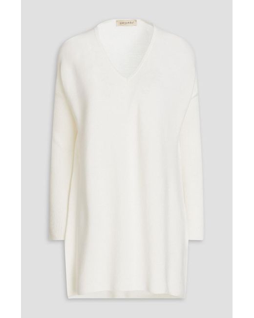 Gentry Portofino White Cashmere Sweater
