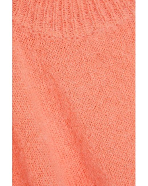 Tibi Pink Cutout Mohair-blend Sweater