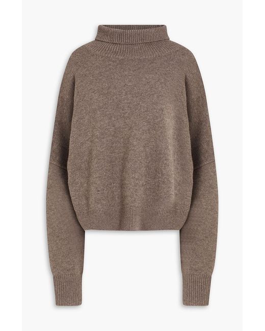 Loulou de Saison Brown Luke Wool And Cashmere-Blend Turtleneck Sweater
