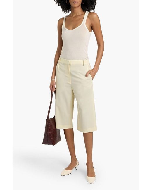 Tibi Natural Woven Shorts