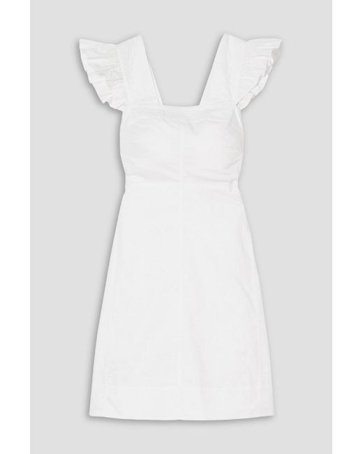See By Chloé White Ruffled Cotton-poplin Mini Dress