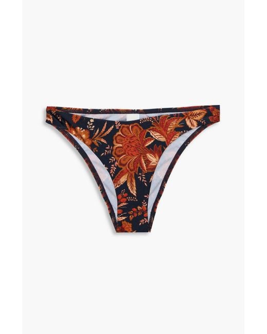 Zimmermann White Printed Low-Rise Bikini Briefs