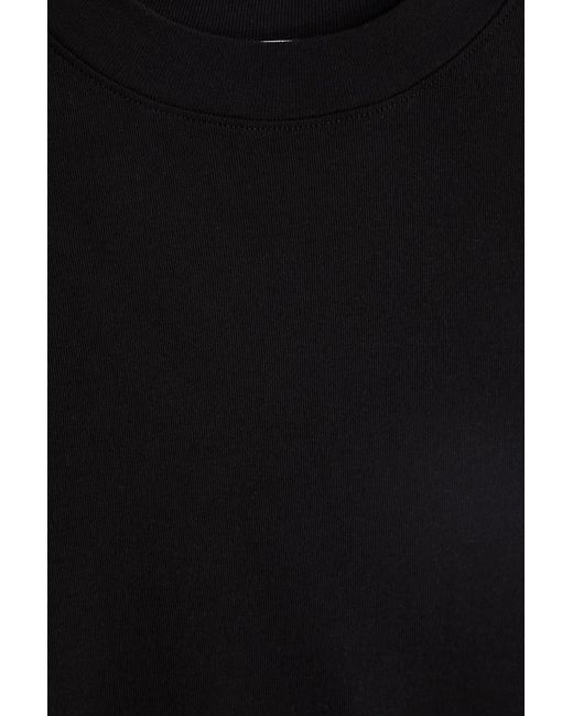FRAME Black Cotton-jersey T-shirt