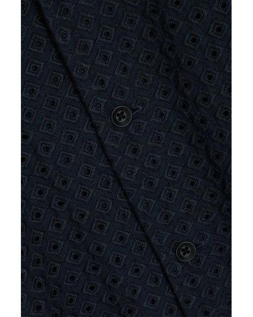 Rag & Bone Avery hemd aus lyocell mit lochstickerei in Black für Herren
