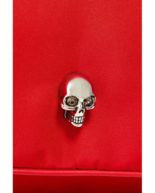 Alexander McQueen Red Skull crossbody bag aus faille