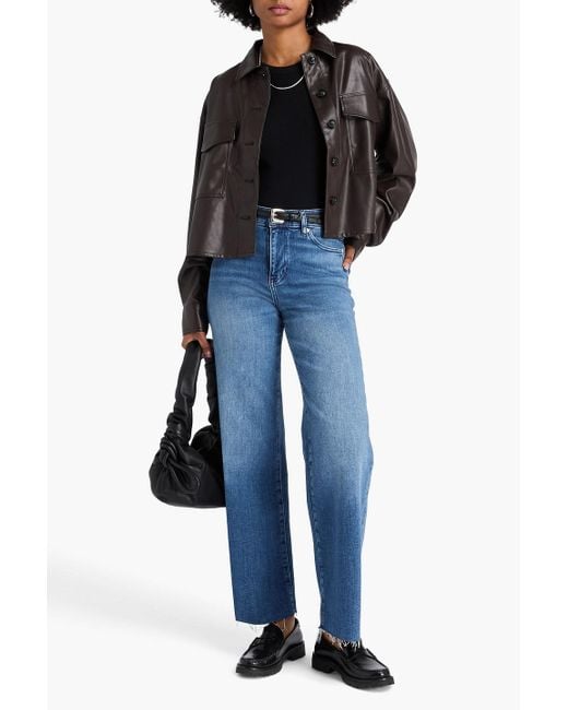 FRAME Blue Le Slim Palazzo High-Rise Wide-Leg Jeans