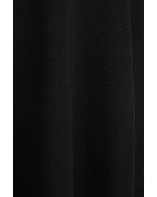 Victoria Beckham Black Maxikleid aus stretch-strick mit asymmetrischer schulterpartie