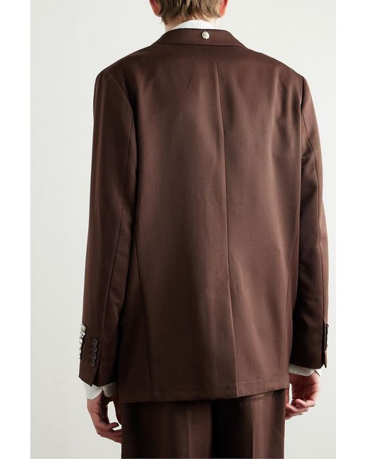 Simone Rocha Brown Embellished Twill Blazer for men