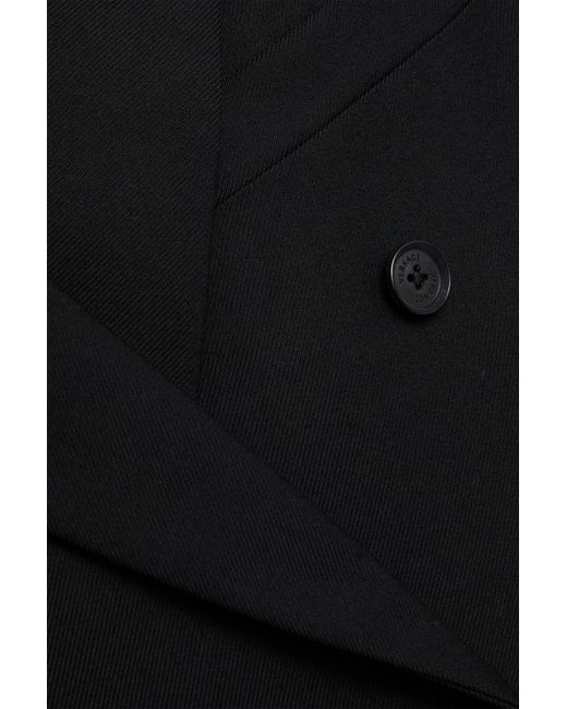 Versace Black Double-Breasted Wool-Twill Blazer for men