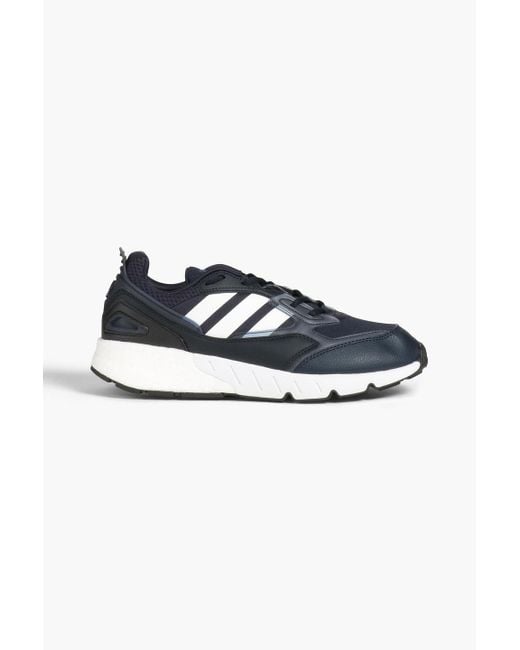 Adidas Originals Blue Zx 1k Boost 2.0 Ripstop And Mesh Sneakers for men