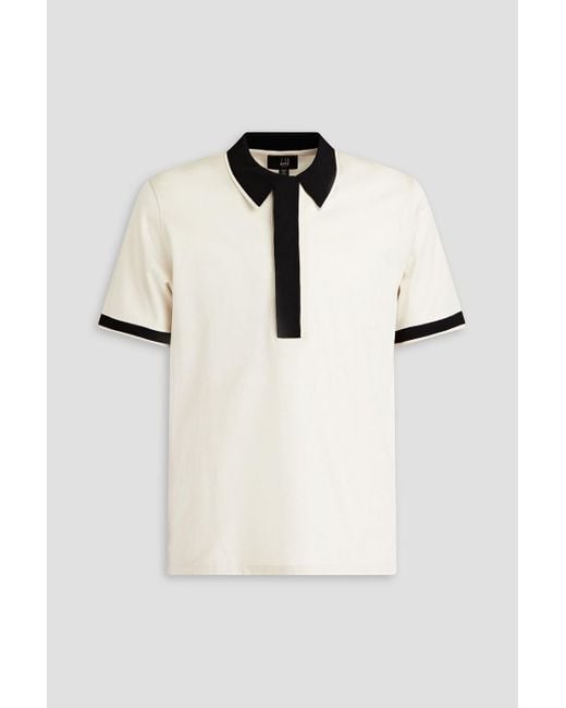 Dunhill Natural Cotton-jersey Polo Shirt for men