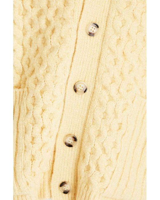 Nanushka Metallic Cable-knit Wool-blend Cardigan for men
