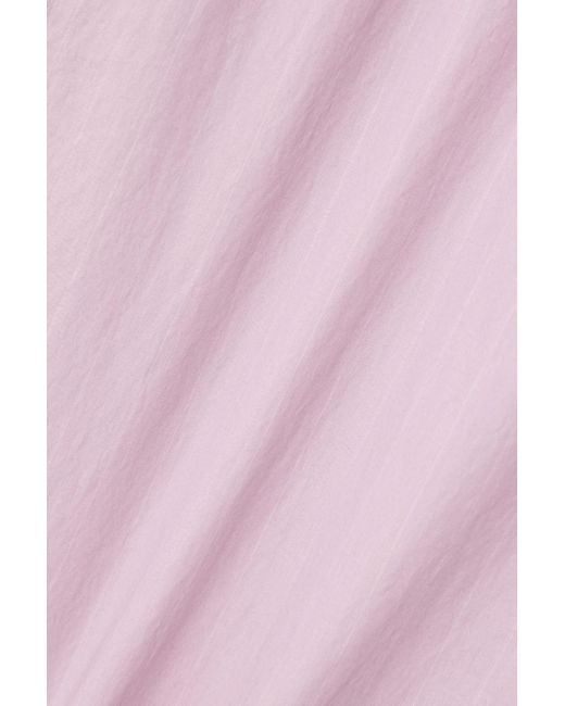 Totême  Pink Striped Cotton-blend Mini Dress