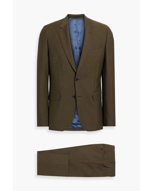 Paul Smith Green Wool And Mohair-Blend Suit for men
