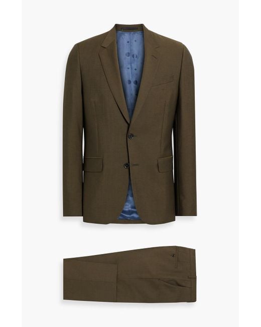 Paul Smith Green Wool And Mohair-Blend Suit for men
