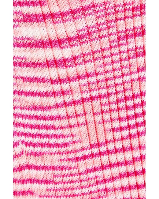 Missoni Pink Ribbed-knit Tank