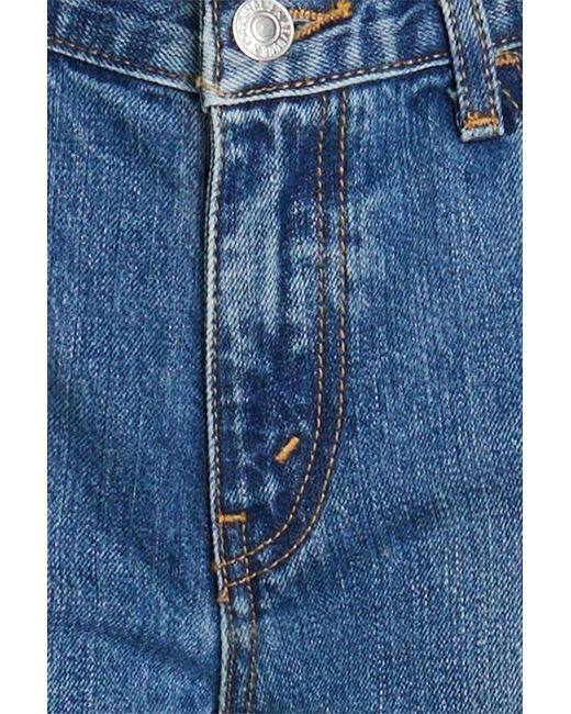 Re/done Blue 70s Low-rise Flared Jeans