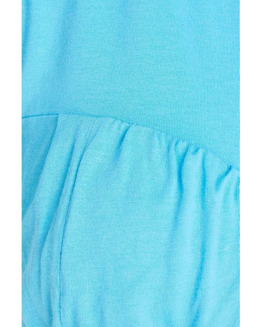 Jacquemus Blue Baci Cropped Underwired Cotton-jersey T-shirt