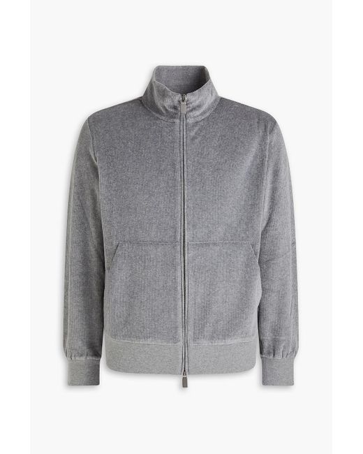 Canali Gray Cotton-blend Corduroy Sweatshirt for men