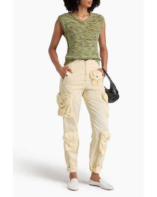 Acne Natural Satin-twill Cargo Pants