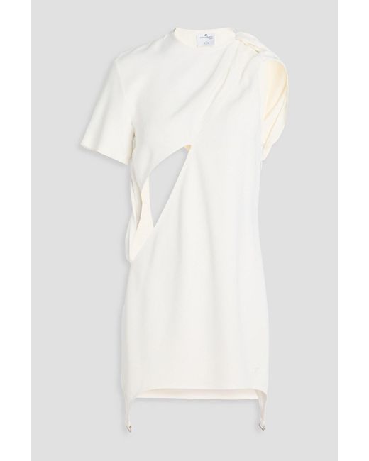 Courreges White Minikleid aus crêpe mit cut-outs