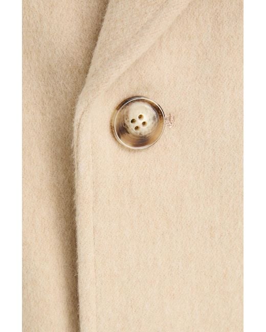 Victoria Beckham Natural Double-Breasted Wool And Cashmere-Blend Felt Blazer