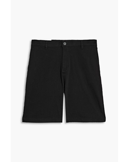 Onia Black Cotton-blend Twill Shorts for men