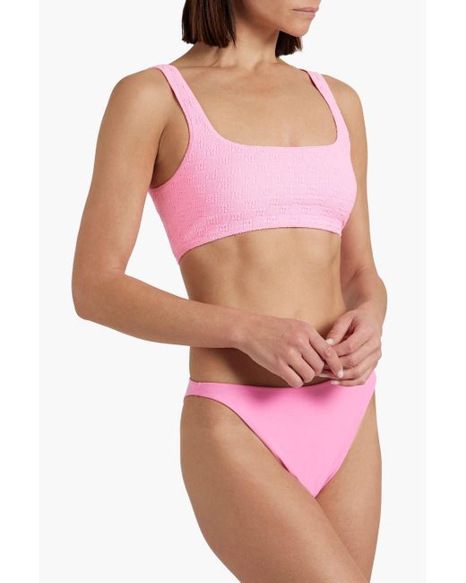 T By Alexander Wang Pink Bikini-oberteil aus stretch-jacquard