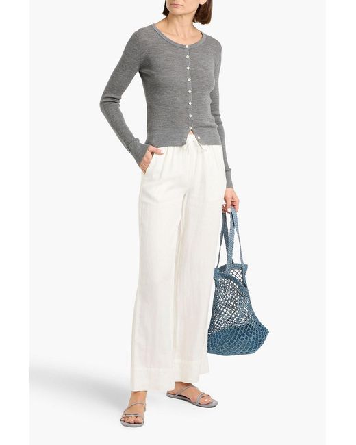 Alex Mill Riley Linen Straight-Leg Pants in White | Lyst