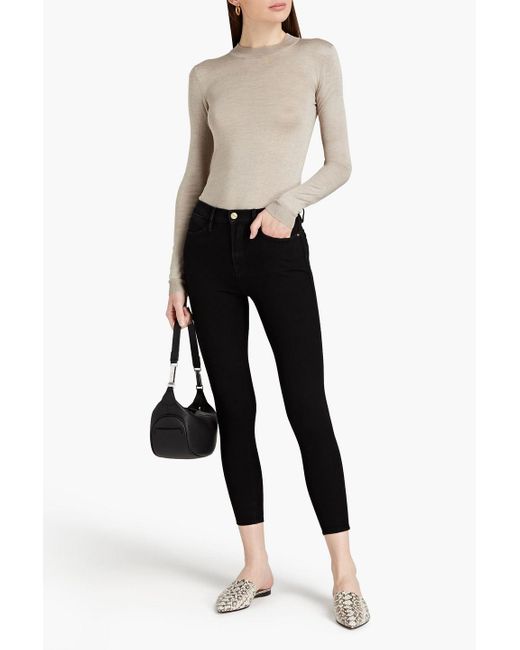 Hour Cropped High-rise Skinny Jeans 