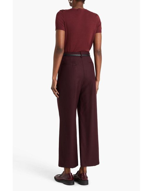 Theory Purple Wool Straight-leg Pants