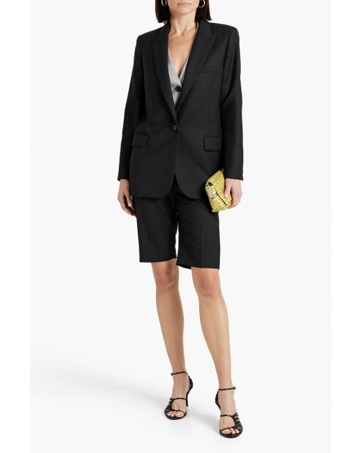 Nili Lotan Black Diane Wool-blend Twill Blazer