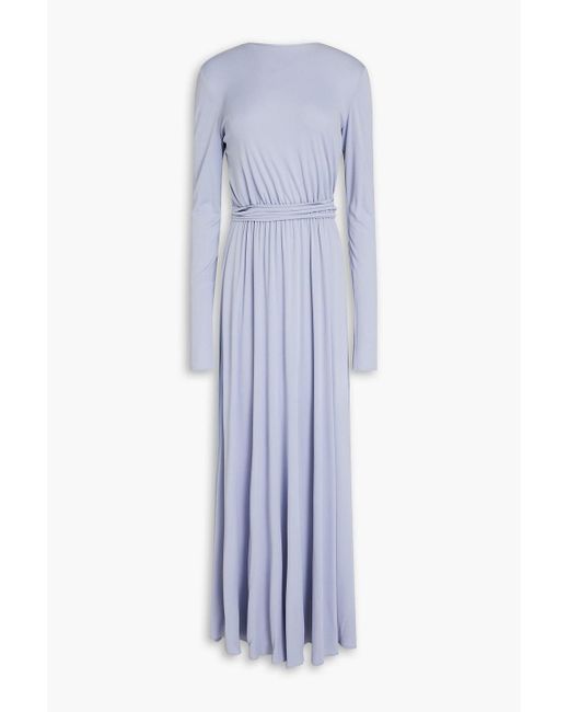 Emilio Pucci Blue Cutout Jersey Maxi Dress