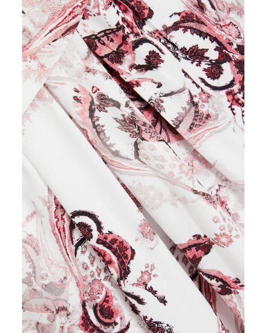 IRO White Minikleid aus crêpe mit paisley-print