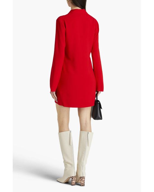 Theory Red Crepe Mini Dress