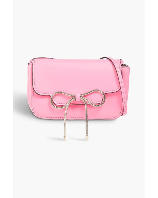 Red(v) Pink Infinite Bow Leather Shoulder Bag