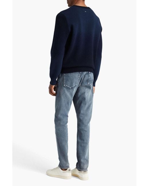 Rag & Bone Downing pullover aus jacquard-strick aus einer woll-kaschmirmischung in Blue für Herren