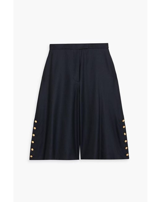 Thom Browne Blue Wool-Twill Culottes