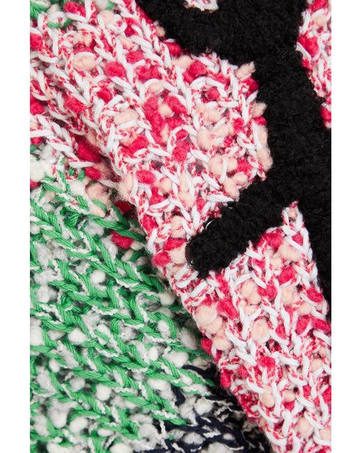 J.W. Anderson Multicolor Patchwork-effect Bouclé-knit Sweater for men