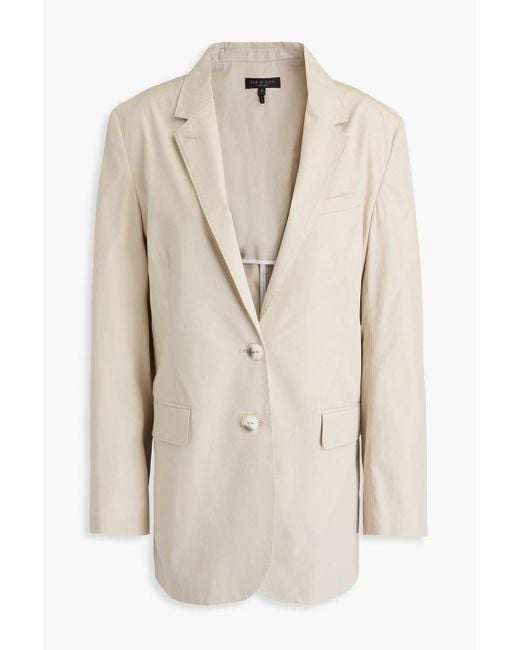 Rag & Bone Natural Odessa Cotton-Poplin Blazer