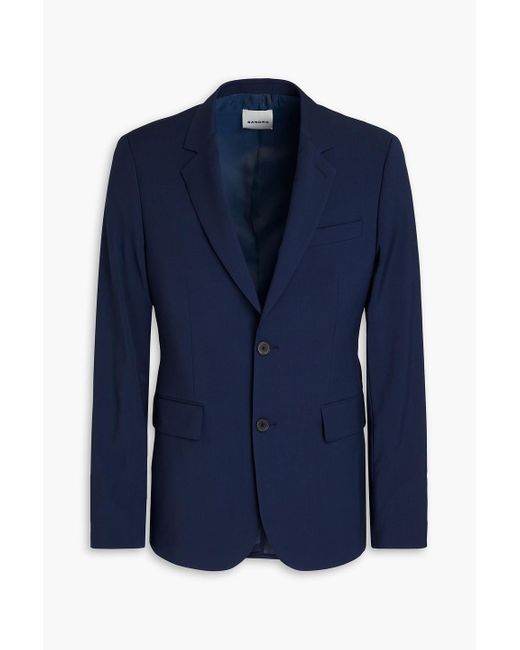 Sandro Blue Slim-fit Wool Blazer for men
