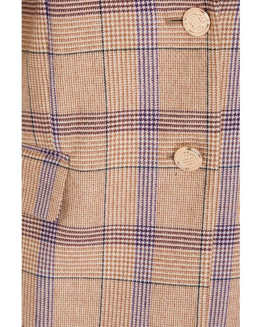 Maje Natural Prince Of Wales Checked Tweed Blazer
