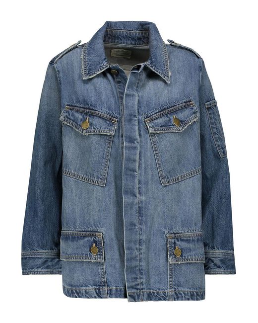 Current/Elliott Blue The Updated Denim Jacket