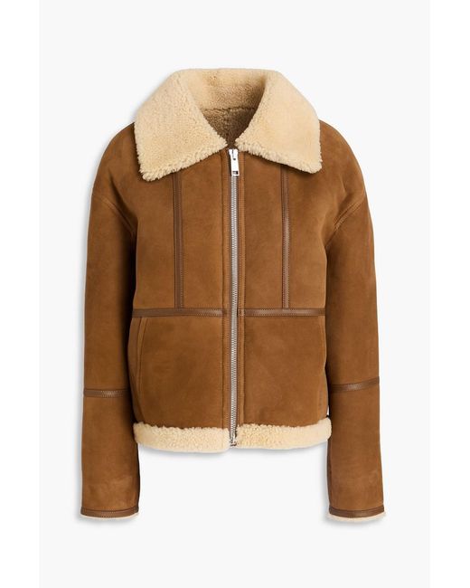 Yves Salomon Brown Shearling Jacket