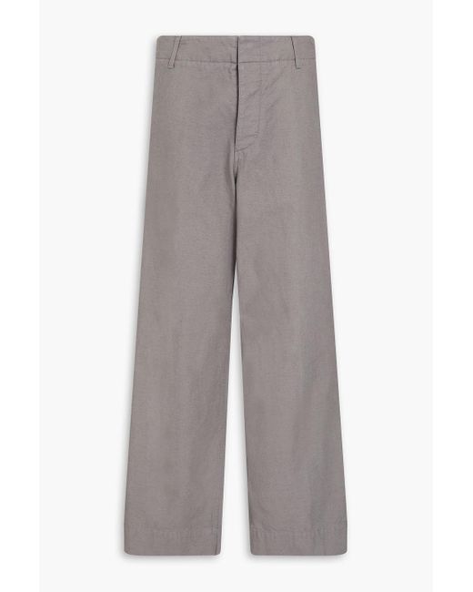 Giorgio Armani Hose aus twill aus einer baumwoll-leinenmischung in Gray für Herren